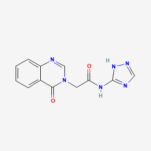 molecular formula C12H10N6O2 B15104464 2-(4-oxoquinazolin-3(4H)-yl)-N-(4H-1,2,4-triazol-3-yl)acetamide 