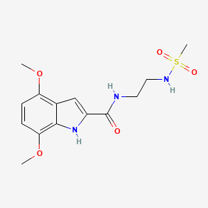 molecular formula C14H19N3O5S B15104474 4,7-dimethoxy-N-{2-[(methylsulfonyl)amino]ethyl}-1H-indole-2-carboxamide 