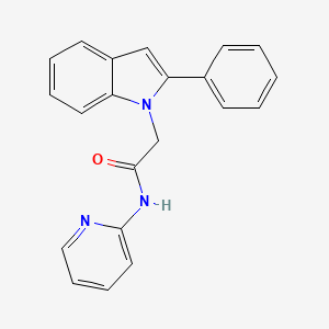 2-(2-phenyl-1H-indol-1-yl)-N-(pyridin-2-yl)acetamide