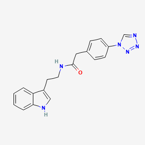 N-[2-(1H-indol-3-yl)ethyl]-2-[4-(1H-tetrazol-1-yl)phenyl]acetamide