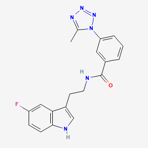 molecular formula C19H17FN6O B15104578 N-[2-(5-fluoro-1H-indol-3-yl)ethyl]-3-(5-methyl-1H-tetrazol-1-yl)benzamide 