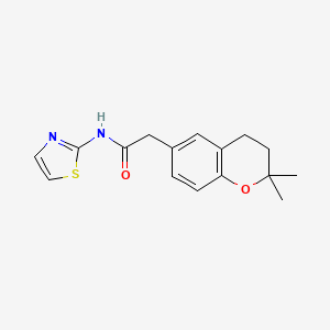 molecular formula C16H18N2O2S B15104579 2-(2,2-dimethylchroman-6-yl)-N-(thiazol-2-yl)acetamide 