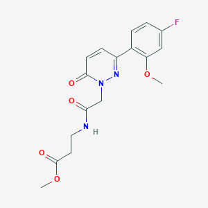 methyl 3-(2-(3-(4-fluoro-2-methoxyphenyl)-6-oxopyridazin-1(6H)-yl)acetamido)propanoate