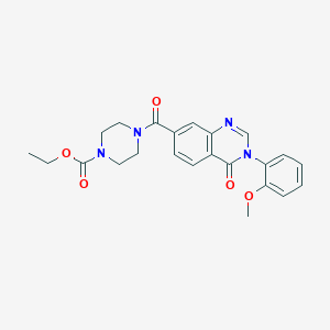 Ethyl 4-{[3-(2-methoxyphenyl)-4-oxo-3,4-dihydroquinazolin-7-yl]carbonyl}piperazine-1-carboxylate