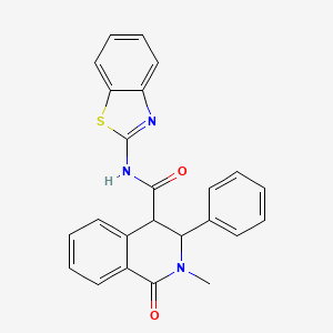 N-[(2Z)-1,3-benzothiazol-2(3H)-ylidene]-2-methyl-1-oxo-3-phenyl-1,2,3,4-tetrahydroisoquinoline-4-carboxamide