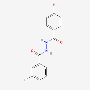 molecular formula C14H10F2N2O2 B15104643 3-fluoro-N'-(4-fluorobenzoyl)benzohydrazide 