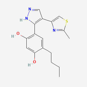 4-butyl-6-[4-(2-methyl-1,3-thiazol-4-yl)-1H-pyrazol-3-yl]benzene-1,3-diol