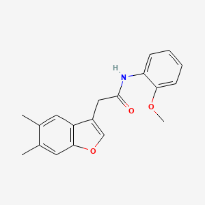 molecular formula C19H19NO3 B15104658 2-(5,6-dimethyl-1-benzofuran-3-yl)-N-(2-methoxyphenyl)acetamide 