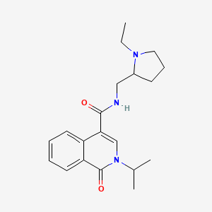 molecular formula C20H27N3O2 B15104666 N-[(1-ethylpyrrolidin-2-yl)methyl]-1-oxo-2-(propan-2-yl)-1,2-dihydroisoquinoline-4-carboxamide 