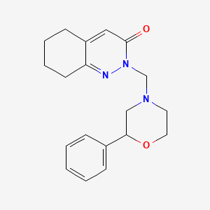 molecular formula C19H23N3O2 B15104680 2-[(2-phenylmorpholin-4-yl)methyl]-5,6,7,8-tetrahydrocinnolin-3(2H)-one 