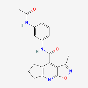 N-[3-(acetylamino)phenyl]-3-methyl-6,7-dihydro-5H-cyclopenta[b][1,2]oxazolo[4,5-e]pyridine-4-carboxamide