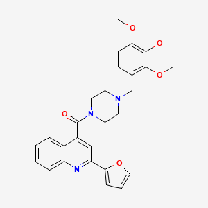 [2-(Furan-2-yl)quinolin-4-yl][4-(2,3,4-trimethoxybenzyl)piperazin-1-yl]methanone