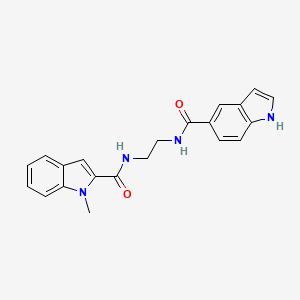 molecular formula C21H20N4O2 B15104712 N-{2-[(1H-indol-5-ylcarbonyl)amino]ethyl}-1-methyl-1H-indole-2-carboxamide 