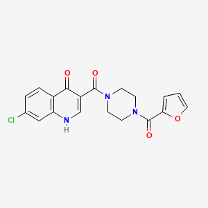 molecular formula C19H16ClN3O4 B15104752 (7-Chloro-4-hydroxyquinolin-3-yl)[4-(furan-2-ylcarbonyl)piperazin-1-yl]methanone 