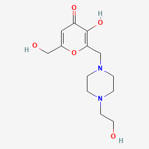 3-hydroxy-2-{[4-(2-hydroxyethyl)piperazin-1-yl]methyl}-6-(hydroxymethyl)-4H-pyran-4-one