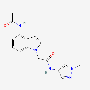 2-[4-(acetylamino)-1H-indol-1-yl]-N-(1-methyl-1H-pyrazol-4-yl)acetamide