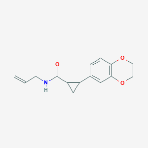 molecular formula C15H17NO3 B15104826 N-allyl-2-(2,3-dihydrobenzo[b][1,4]dioxin-6-yl)cyclopropanecarboxamide 