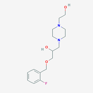 1-[(2-Fluorophenyl)methoxy]-3-[4-(2-hydroxyethyl)piperazin-1-yl]propan-2-ol