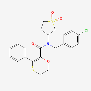 N-(4-chlorobenzyl)-N-(1,1-dioxidotetrahydrothiophen-3-yl)-3-phenyl-5,6-dihydro-1,4-oxathiine-2-carboxamide