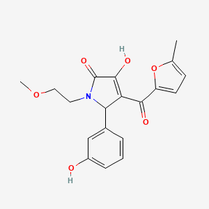 (4E)-4-[hydroxy(5-methylfuran-2-yl)methylidene]-5-(3-hydroxyphenyl)-1-(2-methoxyethyl)pyrrolidine-2,3-dione