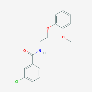 3-chloro-N-[2-(2-methoxyphenoxy)ethyl]benzamide