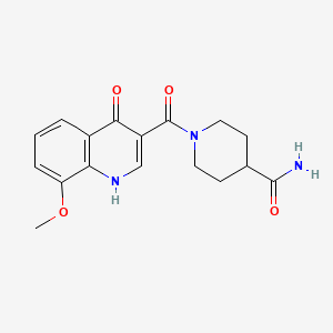 1-[(4-Hydroxy-8-methoxyquinolin-3-yl)carbonyl]piperidine-4-carboxamide