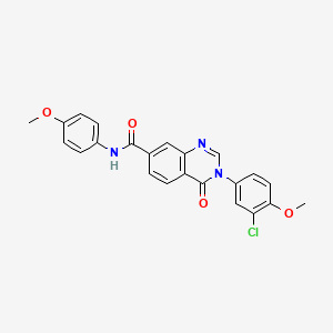 3-(3-chloro-4-methoxyphenyl)-N-(4-methoxyphenyl)-4-oxo-3,4-dihydroquinazoline-7-carboxamide