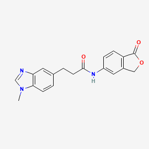 3-(1-methyl-1H-benzimidazol-5-yl)-N-(1-oxo-1,3-dihydro-2-benzofuran-5-yl)propanamide