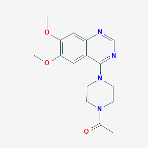 molecular formula C16H20N4O3 B15104978 1-[4-(6,7-Dimethoxyquinazolin-4-yl)piperazin-1-yl]ethanone 