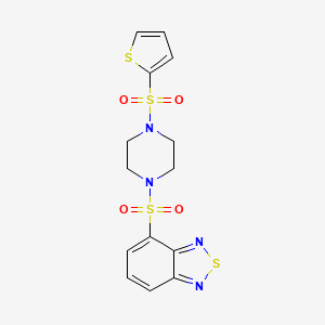 4-{[4-(Thiophen-2-ylsulfonyl)piperazin-1-yl]sulfonyl}-2,1,3-benzothiadiazole