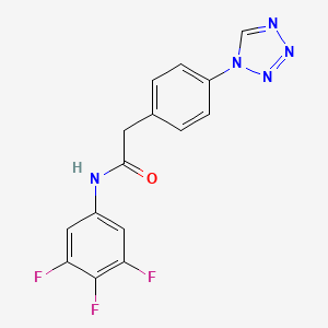 molecular formula C15H10F3N5O B15105001 2-[4-(1H-tetrazol-1-yl)phenyl]-N-(3,4,5-trifluorophenyl)acetamide 