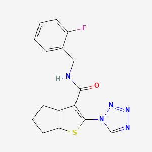 molecular formula C16H14FN5OS B15105003 N-(2-fluorobenzyl)-2-(1H-tetrazol-1-yl)-5,6-dihydro-4H-cyclopenta[b]thiophene-3-carboxamide 