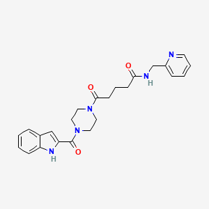 molecular formula C24H27N5O3 B15105004 5-[4-(1H-indol-2-ylcarbonyl)piperazin-1-yl]-5-oxo-N-(pyridin-2-ylmethyl)pentanamide 