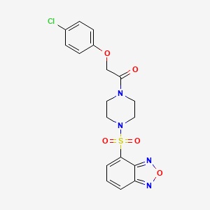 1-[4-(2,1,3-Benzoxadiazol-4-ylsulfonyl)piperazin-1-yl]-2-(4-chlorophenoxy)ethanone