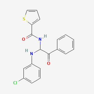 N-{1-[(3-chlorophenyl)amino]-2-oxo-2-phenylethyl}thiophene-2-carboxamide