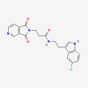 molecular formula C20H17ClN4O3 B15105030 N-[2-(5-chloro-1H-indol-3-yl)ethyl]-3-(1,3-dioxo-1,3-dihydro-2H-pyrrolo[3,4-c]pyridin-2-yl)propanamide 