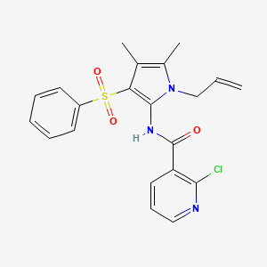 2-chloro-N-[4,5-dimethyl-3-(phenylsulfonyl)-1-(prop-2-en-1-yl)-1H-pyrrol-2-yl]pyridine-3-carboxamide