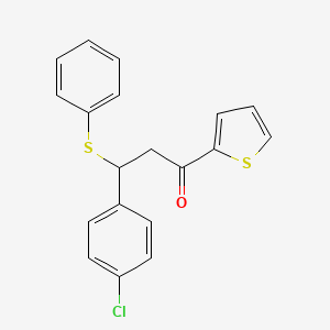 3-(4-Chlorophenyl)-3-(phenylsulfanyl)-1-(thiophen-2-yl)propan-1-one