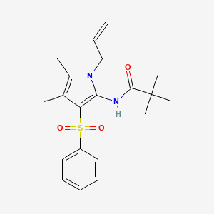 N-[4,5-dimethyl-3-(phenylsulfonyl)-1-(prop-2-en-1-yl)-1H-pyrrol-2-yl]-2,2-dimethylpropanamide