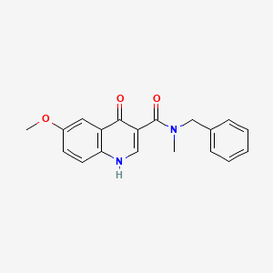 molecular formula C19H18N2O3 B15105064 N-benzyl-4-hydroxy-6-methoxy-N-methylquinoline-3-carboxamide 