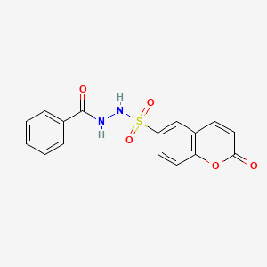 N-{[(2-oxochromen-6-yl)sulfonyl]amino}benzamide