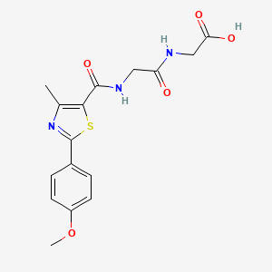 molecular formula C16H17N3O5S B15105080 N-{[2-(4-methoxyphenyl)-4-methyl-1,3-thiazol-5-yl]carbonyl}glycylglycine 