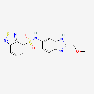 N-[2-(methoxymethyl)-1H-benzimidazol-5-yl]-2,1,3-benzothiadiazole-4-sulfonamide