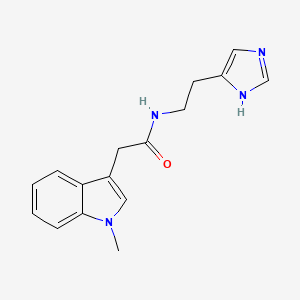 molecular formula C16H18N4O B15105112 N-[2-(1H-imidazol-5-yl)ethyl]-2-(1-methyl-1H-indol-3-yl)acetamide 