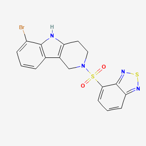 molecular formula C17H13BrN4O2S2 B15105124 2-(2,1,3-benzothiadiazol-4-ylsulfonyl)-6-bromo-2,3,4,5-tetrahydro-1H-pyrido[4,3-b]indole 