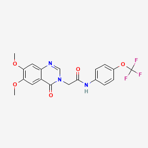 2-(6,7-dimethoxy-4-oxoquinazolin-3(4H)-yl)-N-[4-(trifluoromethoxy)phenyl]acetamide