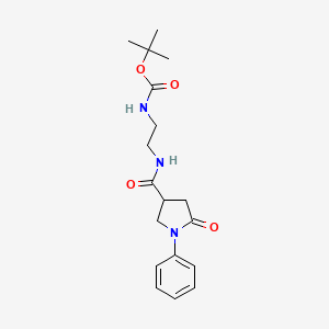 Tert-butyl (2-{[(5-oxo-1-phenylpyrrolidin-3-yl)carbonyl]amino}ethyl)carbamate