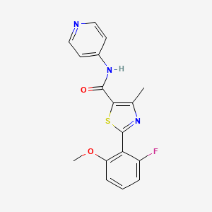 2-(2-fluoro-6-methoxyphenyl)-4-methyl-N-(pyridin-4-yl)-1,3-thiazole-5-carboxamide