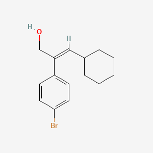molecular formula C15H19BrO B1510520 （E）-2-(4-溴苯基)-3-环己基丙-2-烯-1-醇 CAS No. 731018-47-6