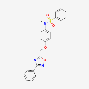 N-methyl-N-{4-[(3-phenyl-1,2,4-oxadiazol-5-yl)methoxy]phenyl}benzenesulfonamide